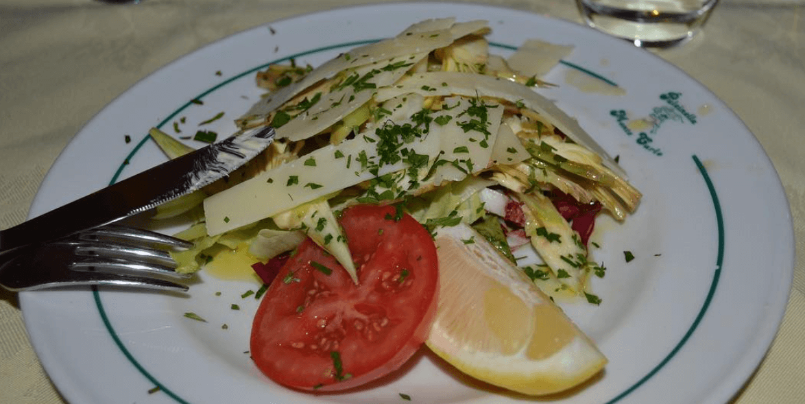 Artichokes salad and parmigiano